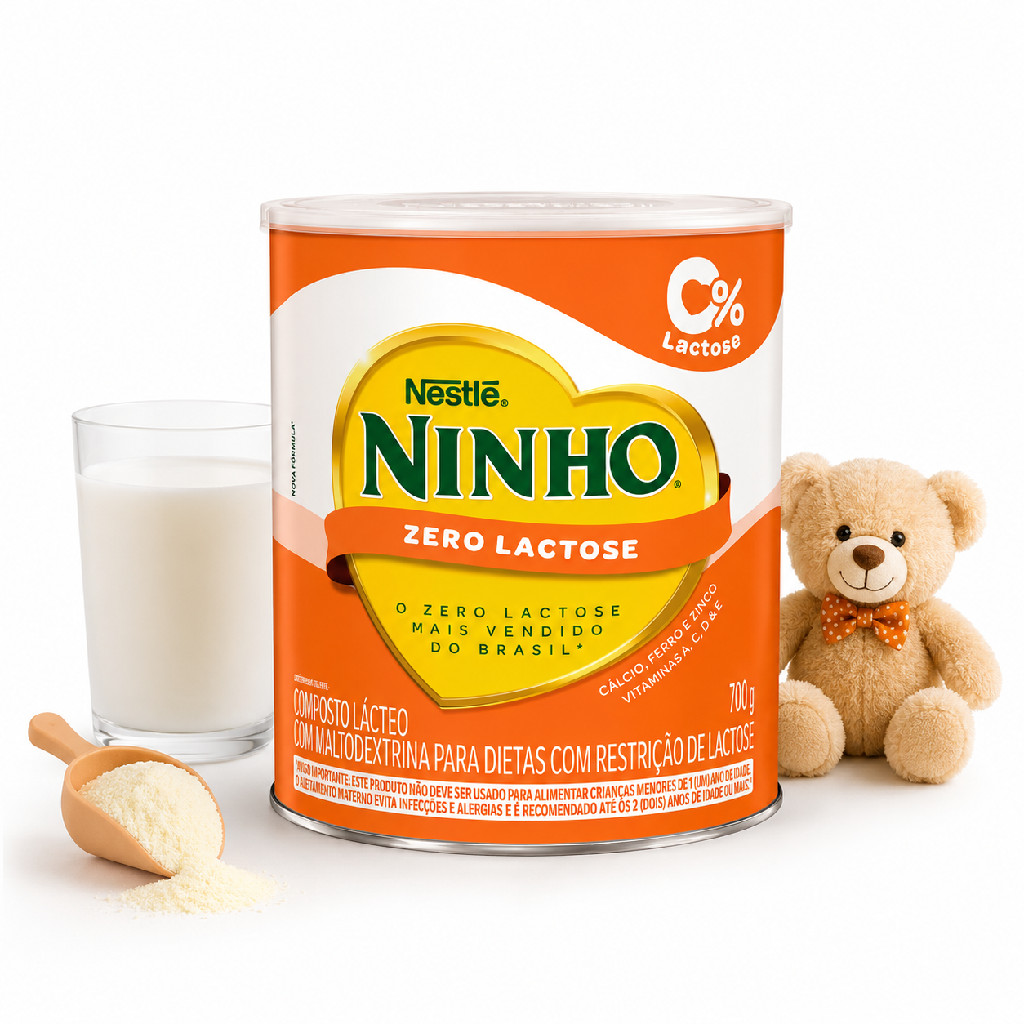 Composto Lácteo Ninho Forti+ Zero Lactose Nestlé a partir de 1 ano 700g