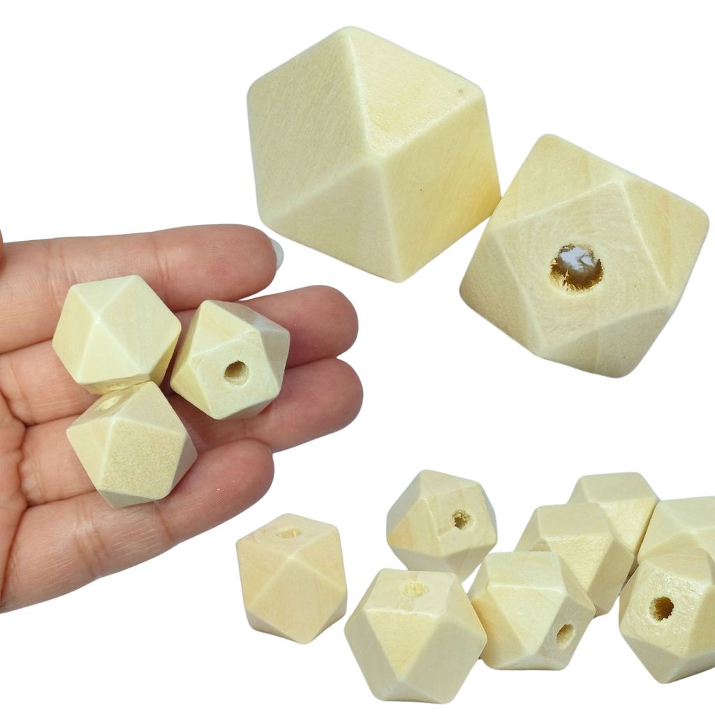 16MM MIÇANGA GRANDE ATÉ 15 PÇS 100% madeira p/ colar, pulseira e artesanato