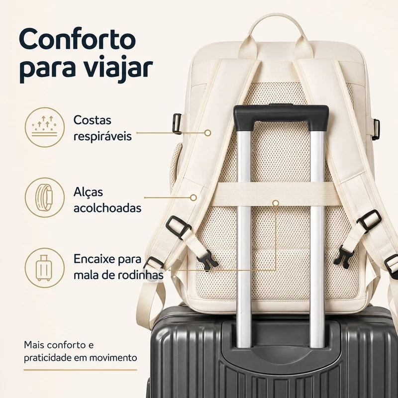 Mochila Executiva Expansível de 28 a 38L para Notebook 16 Polegadas — foto 5