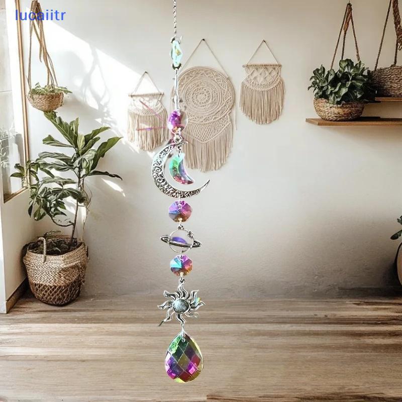 lucaiitr Cristal Carrilhão De Vento Rainbow Maker Sun Catcher Dream Pingente Decoração De Jardim Para Casa , Feriado , F