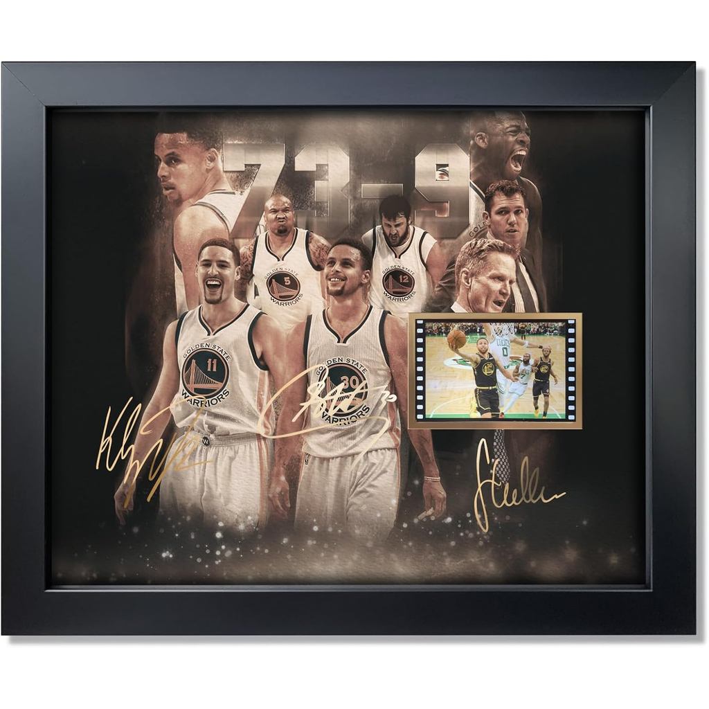 sufenvera Foto Emoldurada Assinada dos Golden State Warriors, Presentes, Pôster de Exibição de Filme de Memorabilia de B