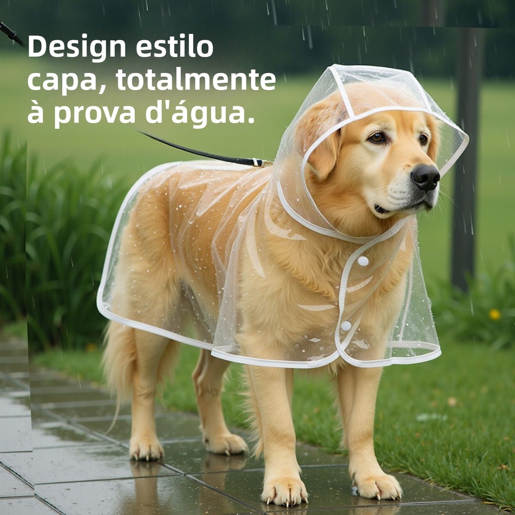 Capa de chuva para cachorro pequeno e médio, roupas para cachorro, Poncho à prova d'água, roupas para animais de estimaç