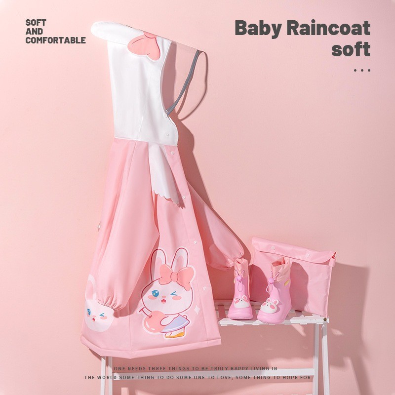 Capa de Chuva Infantil de Desenho Animado para Meninas e Meninos, Poncho de Chuva Fofo para Jardim de Infância, Capa Imp