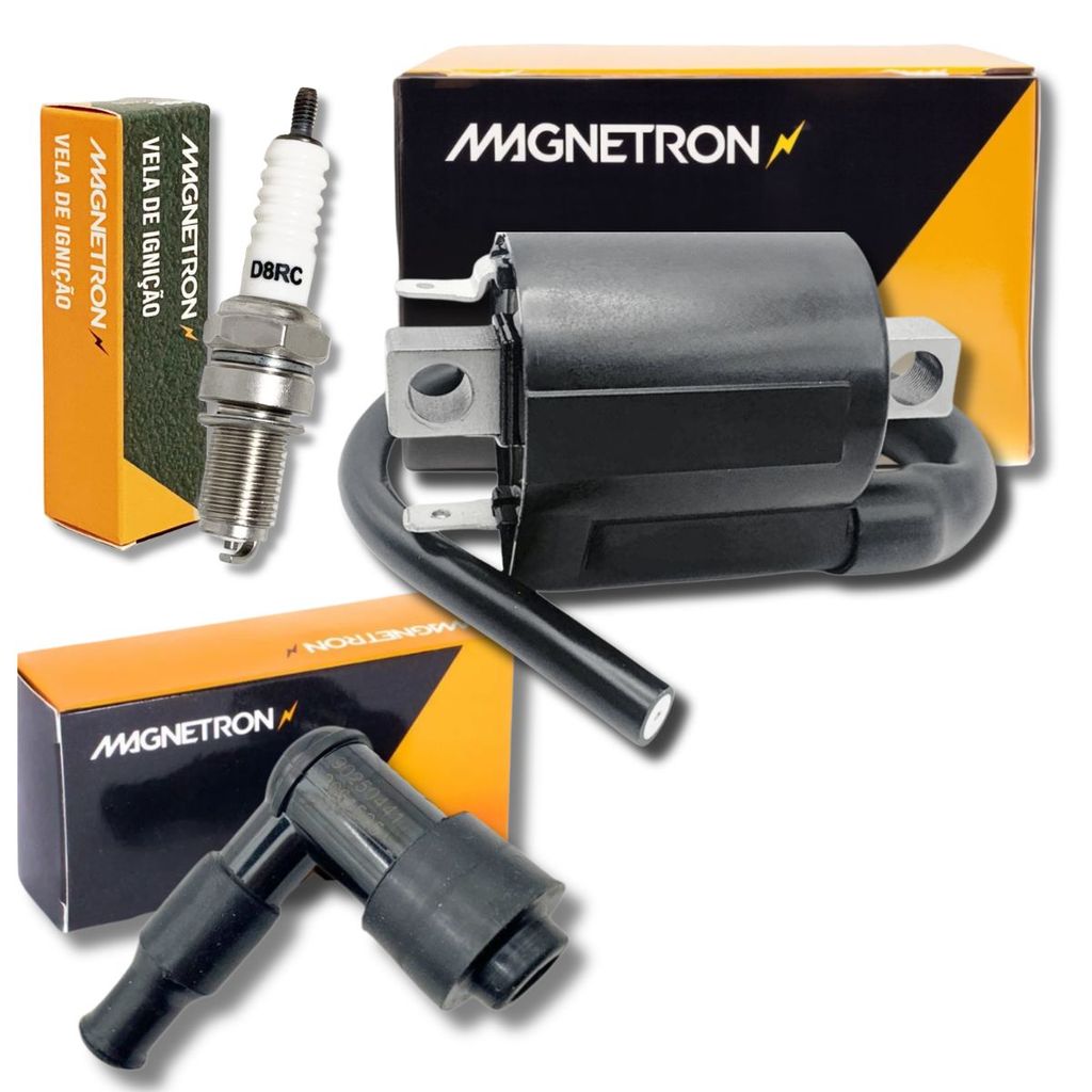 Kit Bobina de Ignição + Vela + Cachimbo Fz25 250 / Fazer 250 (Todos Os Anos) Magnetron