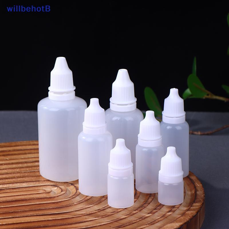 [WillbehotB] 10 Pcs 5/10/15/20/30/50ml Frasco Conta-Gotas De Plástico Vazio Para Pintura De Óleo De Beleza Recarregável