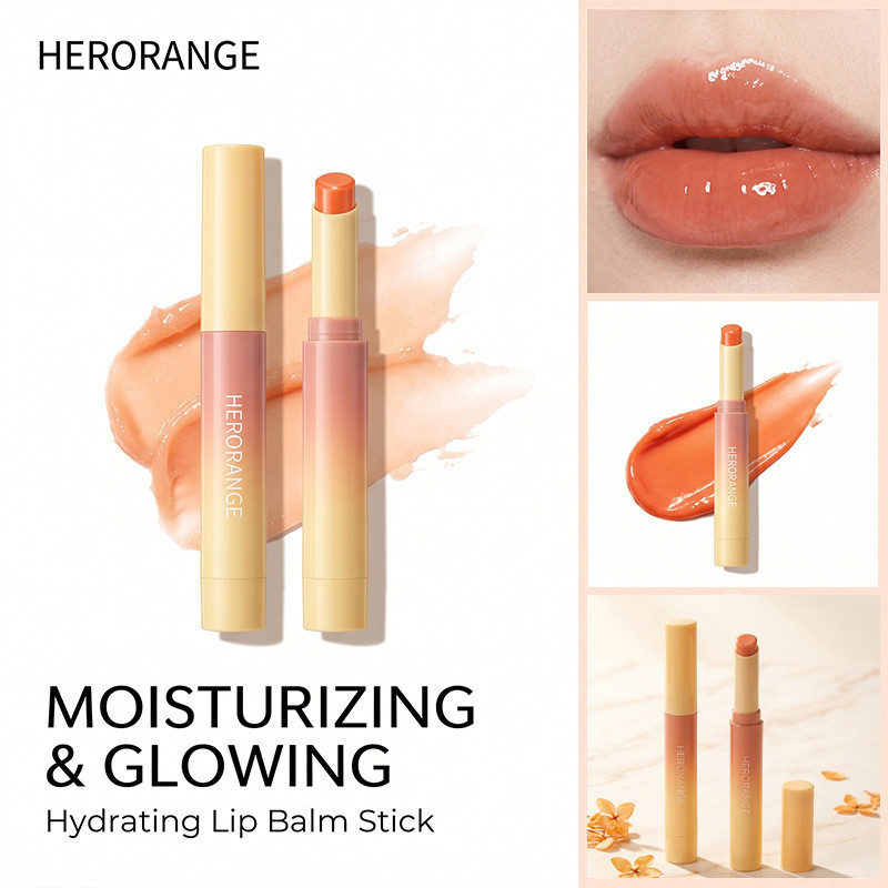 Brilho Labial HERORANGE Hidratante, de Longa Duração, Não Gruda no Copo, com Efeito Espelho