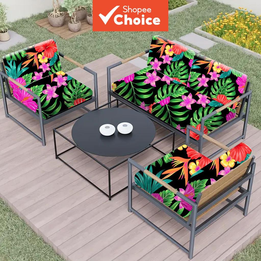 Capa de Assento de Lazer para Ambiente Externo Longa, Almofada para Cadeira de Rattan de Pátio e Sofá, Banqueta de