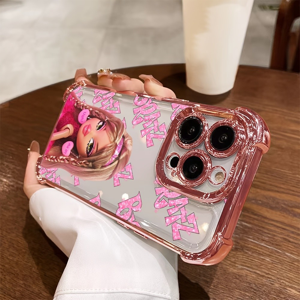 Capa de celular: Linda capa de celular com a boneca B-Bratz em cor grafite, adequada para iPhone 16, 15, 14, 13, 12, 11.