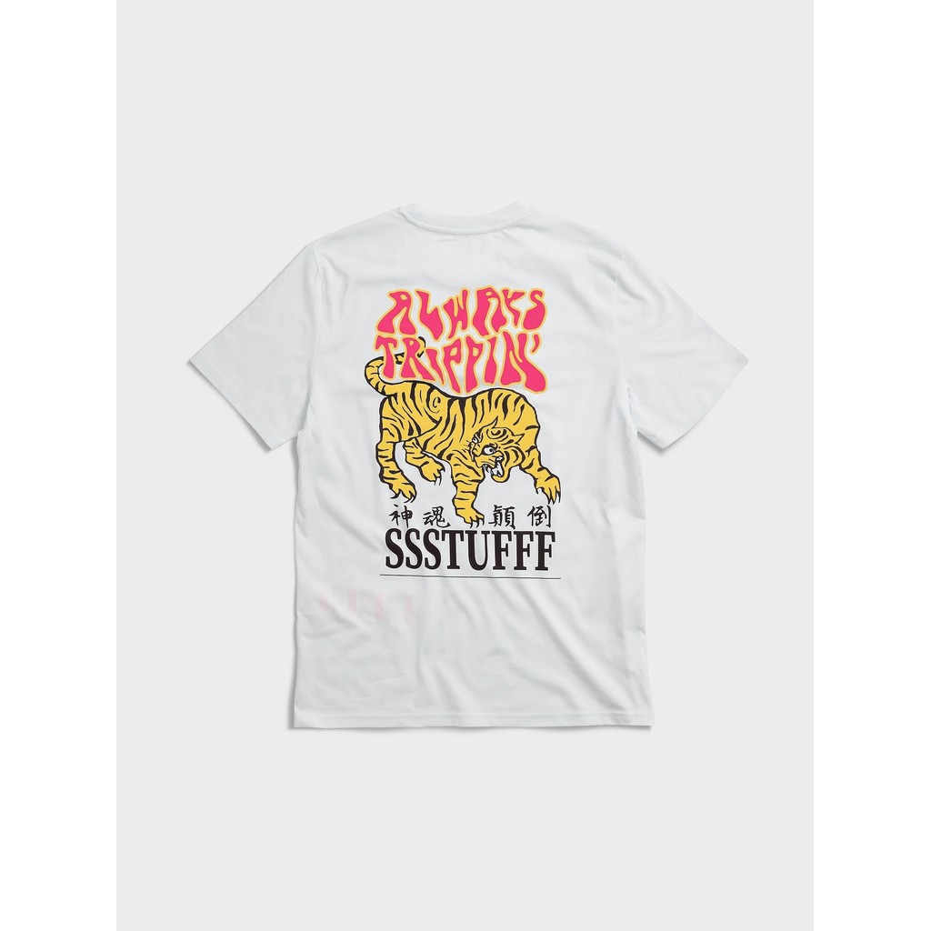 SSSTUFFF Camiseta Tiger Reativa UV Fotossensível que muda de cor "Reactive" Tiger Camiseta de manga curta