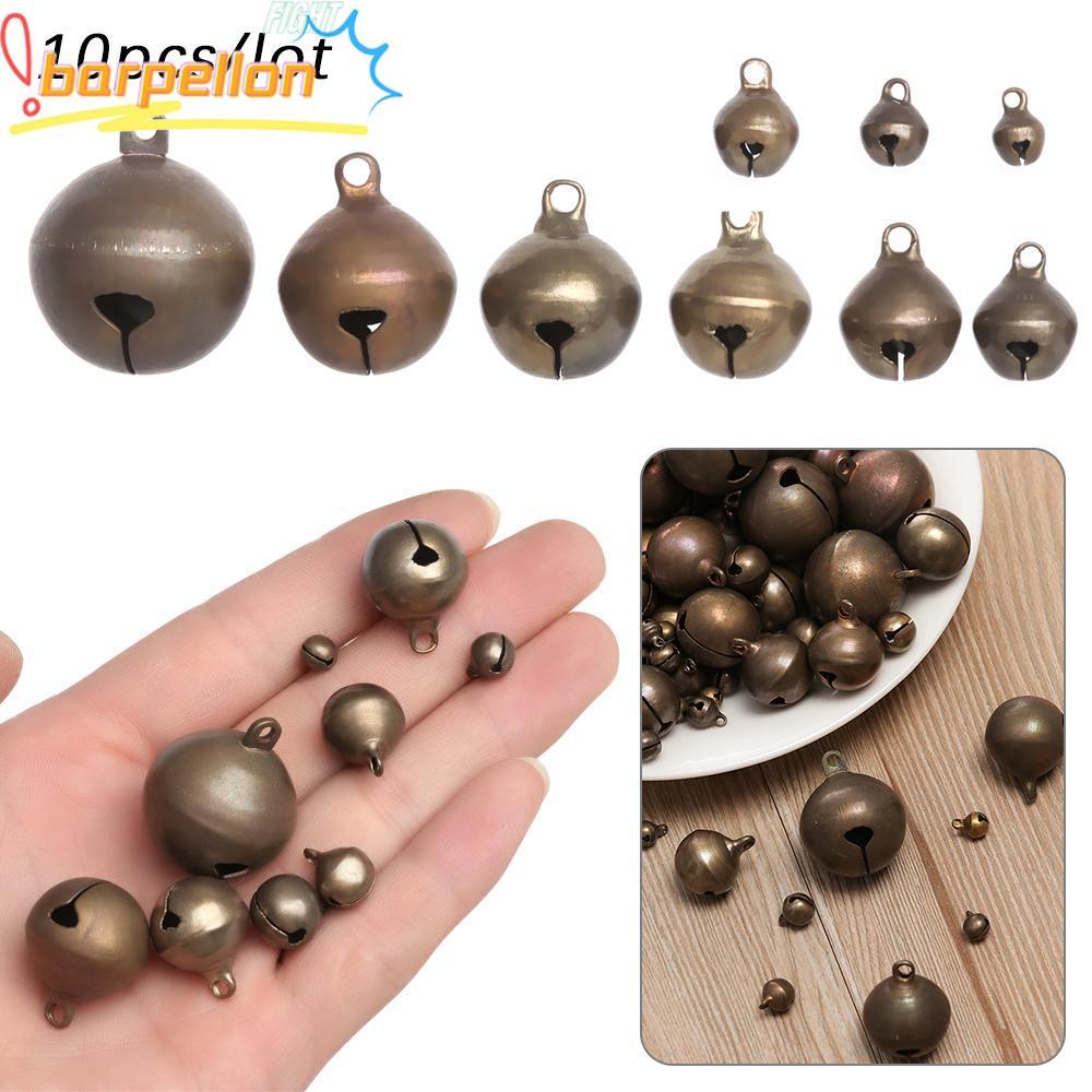 BARPELLON 10 Peças Sino Pequeno Decoração De Casa Enfeites De Árvore De Natal Pulseira Artesanal Retrô Bronze