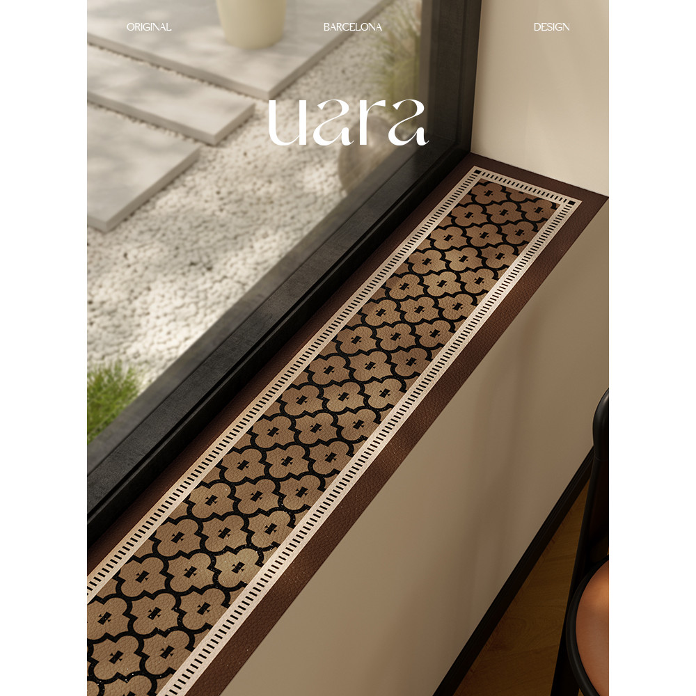 UARA capa à prova d'água, tapete decorativo feio, borda da janela, tapete protetor de couro para peitoril da janela, Ult