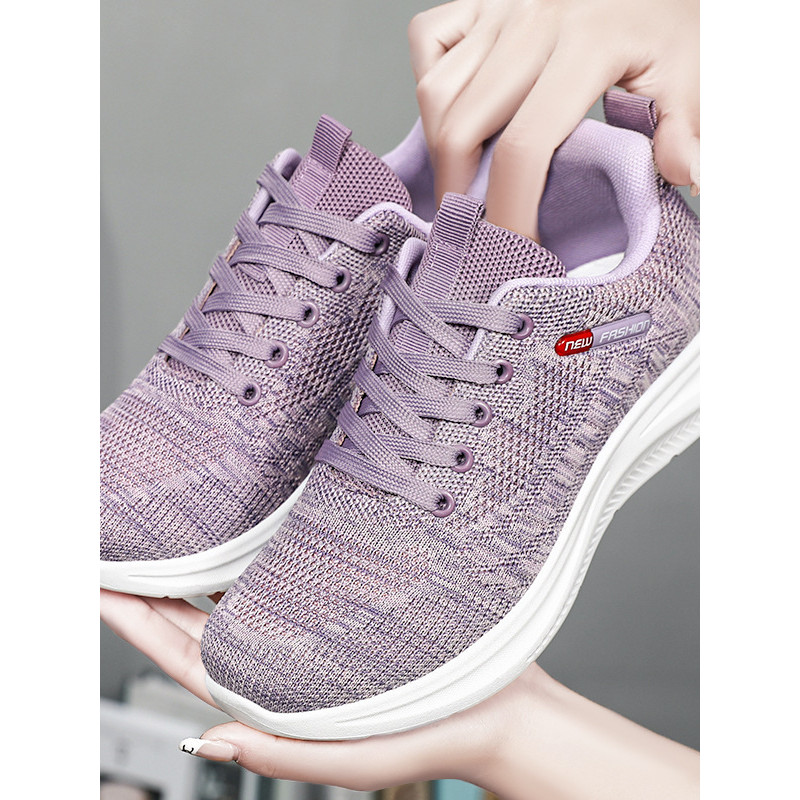 Sapatos femininos sapatos esportivos malha respirável confortável leve sapatos casuais moda sapatos femininos All-Match