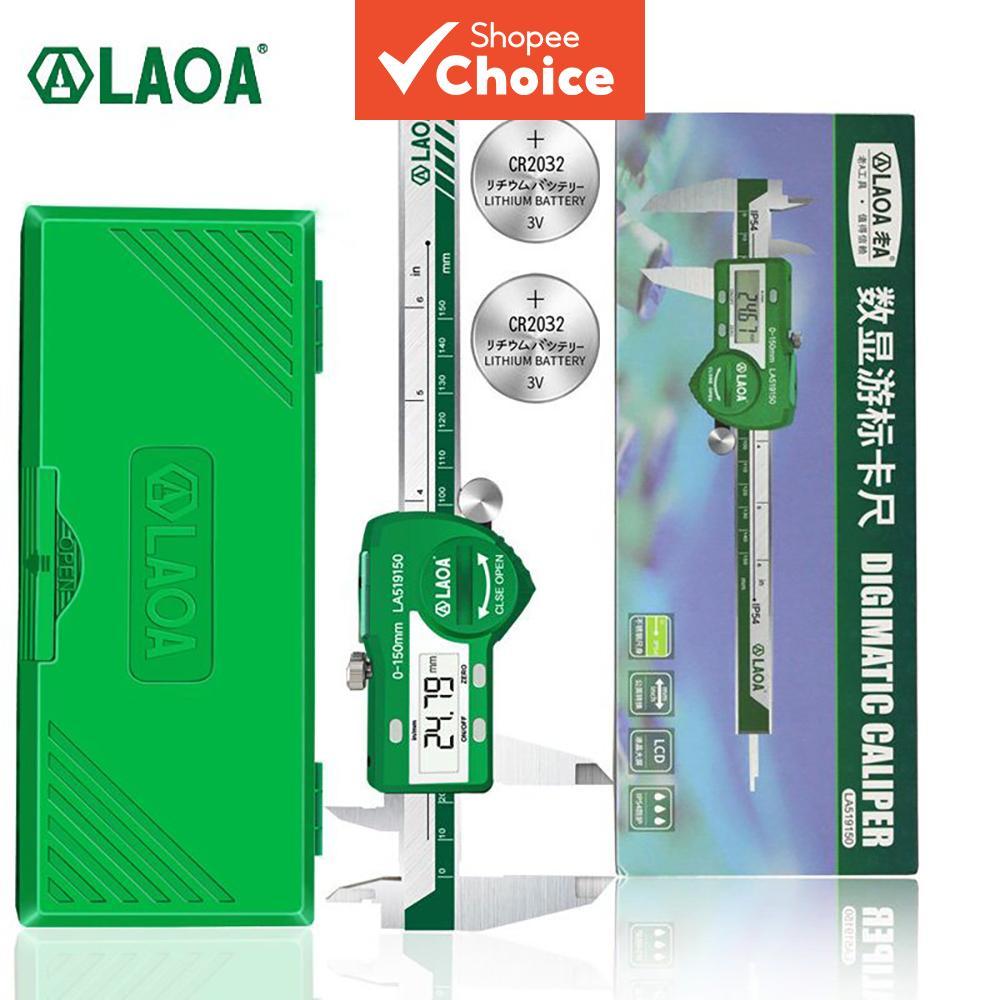 Paquímetro Digital LAOA Único , Vernier Eletrônico À Prova D'água IP54 De 0-150 Mm Com Tela LCD Grande Ferramenta De Con