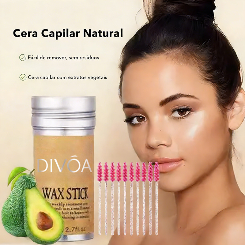 Cera Bastão de Cabelo Antifrizz Wax Stick Pomada Modeladora Hidratante Para Fios Soltos 75g