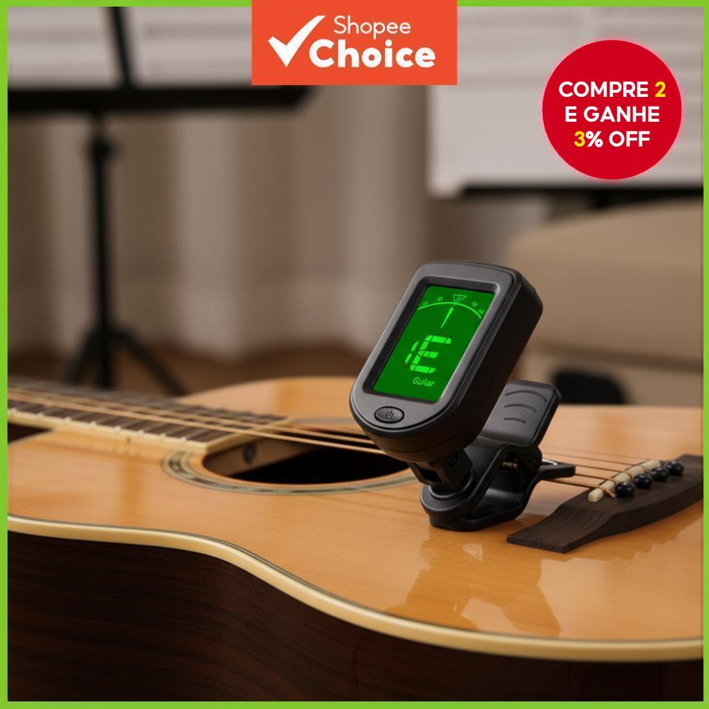 Miwayer Afinador Digital Cromático de Clipe para Violão LCD Mini Afinador para Violão Ukulele Violino