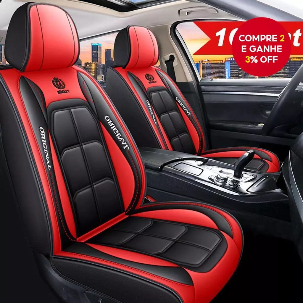 Capa De Assento Universal De Couro PU Premium Para Carro , 1 Peça Frontal Ou Conjunto Completo De Almofada Interior À Pr — imagem 1