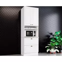 Torre Quente de Cozinha Paneleiro Americana c/1 Forno e 3 Portas c/1Basculante 71x20cm Branco - Henn
