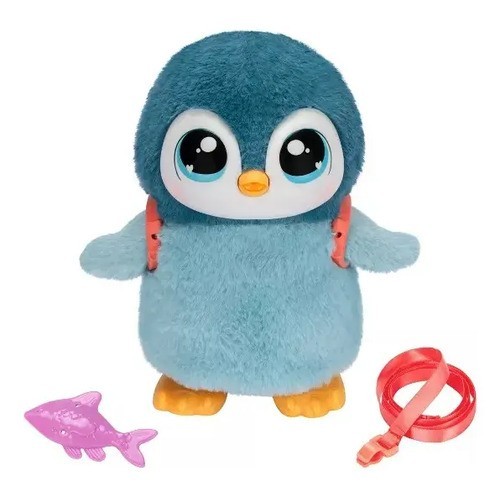 Boneco Little Live Pets Pet Alive Pinguim Azul Interativo - 20cm