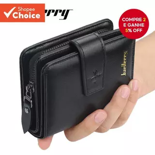 Carteira Masculina De Couro Com Zíper Para Moedas – Curta Macia E Espessada Viagens Uso Diário