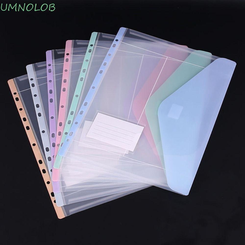 Bolsos Para Fichário UMNOLOB , Botão Organizador De Arquivos , Bolsa De Arquivo Com Folhas Soltas Transparente Documento