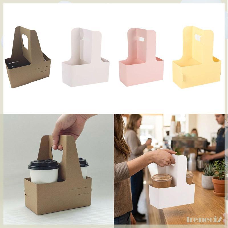 [Freneci2] Alça Porta-Bebidas De 10 Peças Suporte Para Viagem De Copos De Papelão Papel Resistente Adequado Exibição De