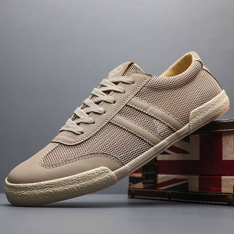 Malha respirável sapatos masculinos leves sapatos casuais rendas verão oco sapatos de malha de venda quente masculino Al