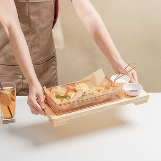 Conjunto criativo de utensílios de mesa cesta de batatas fritas copo de molho cesta de lanche Mini cesta frita lanche ce