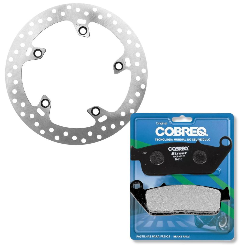 Disco de Freio Dianteiro Cb 250f Twister Abs 2016-2022 + Pastilhas Cobreq