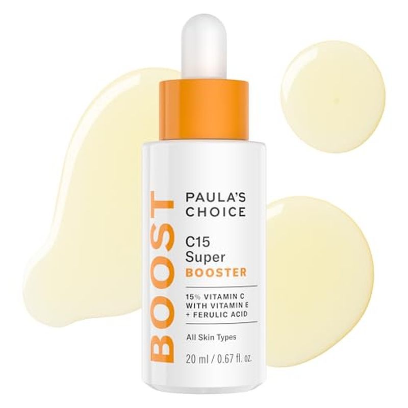 Paula's Choice BOOST C15 Super Booster , Soro 15 % De Vitamina C Para Rosto Facial Com E & amp ; Ácido Ferúlico Discoloi