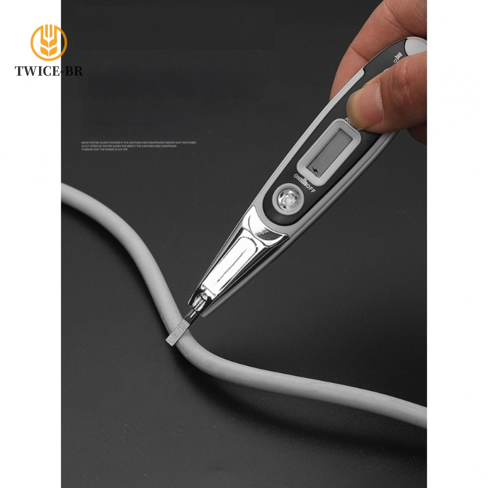 Caneta Testadora De Tensão Com Display Digital , Detector De Circuito Sem Contato Luz LED