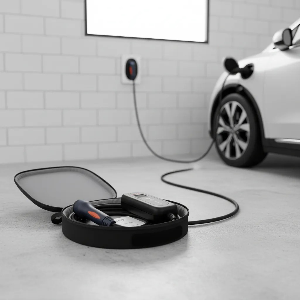 Carregador portátil para carro elétrico Tipo 2, 3,5 kW, 16 A, bivolt