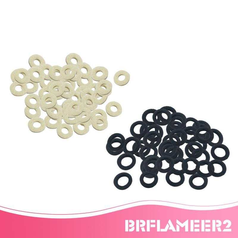 [Brflameer2] 50 Peças Arruelas De Feltro De Válvula Tipo Trompete Corneta , Almofada De , Substituição De Instrumento Mu