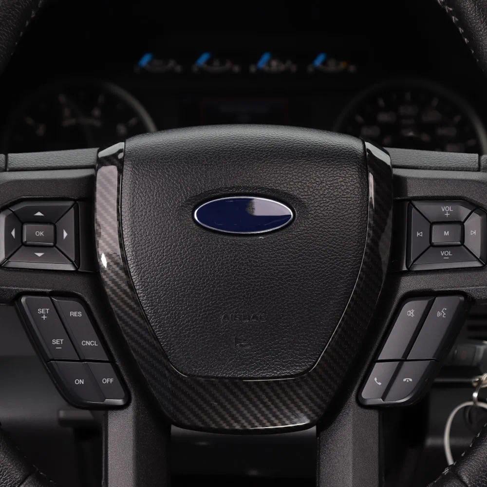 Para Ford F150 2015 Up Volante Do Carro Decoração Capa Guarnição ABS Novo Estilo Moldagem