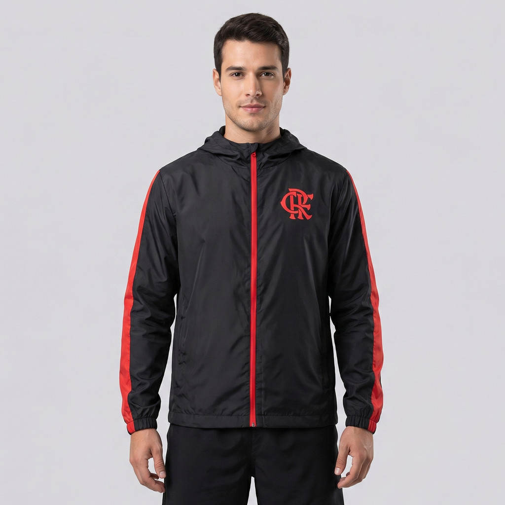 Jaqueta Corta Vento Flamengo Preta