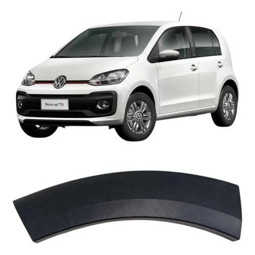 Moldura Parachoque Traseiro Direito Vw Cross Up 2015 A 2021 Preto