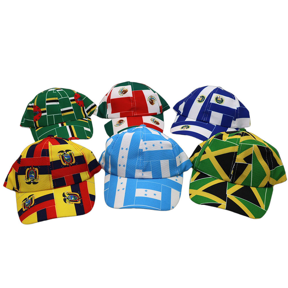 Bonés De Beisebol Com Bandeira Do País Da América Latina E Caribe Copa Mundo FIFA 2026 – Chapéus De Pai Ajustáveis Para