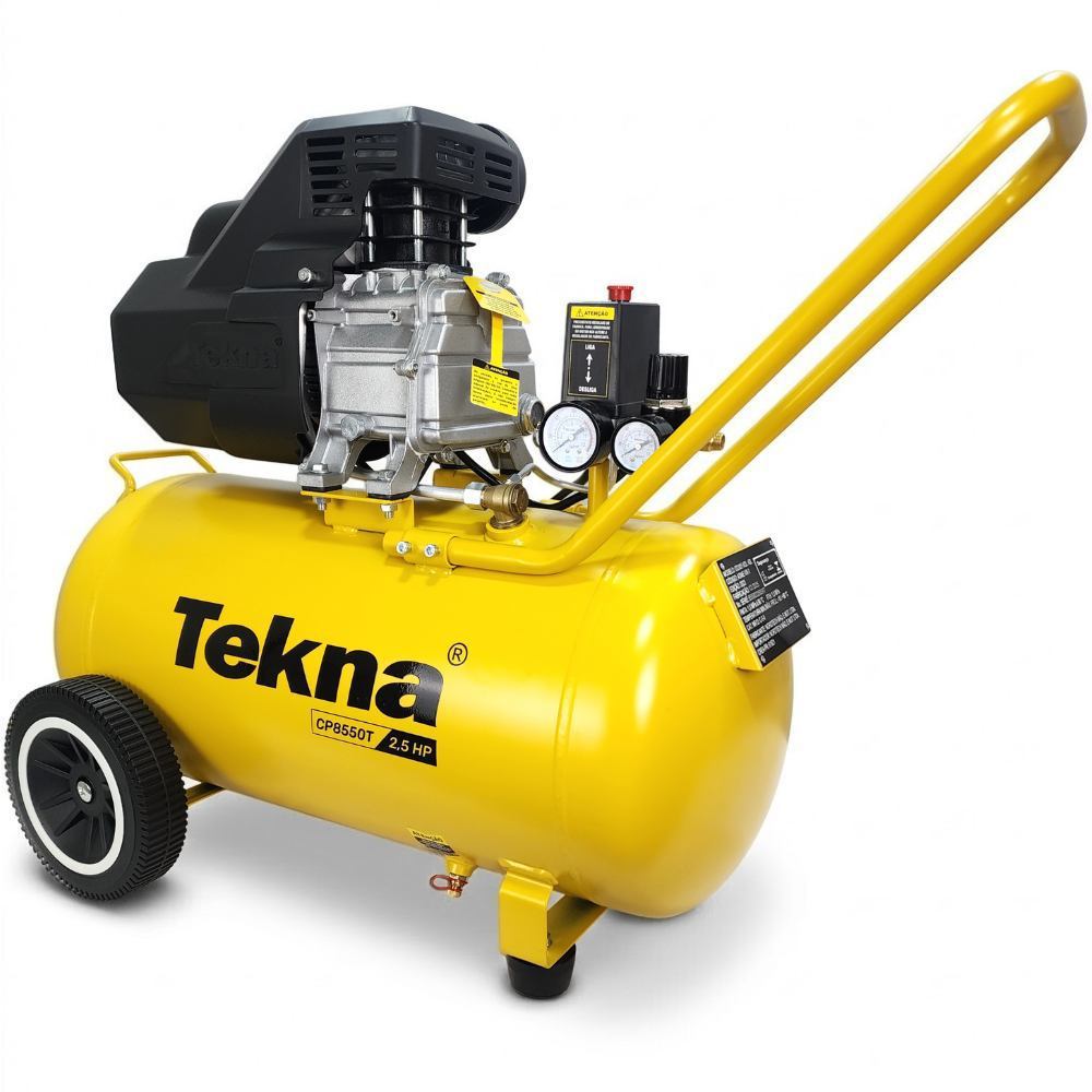 Compressor de Ar 2,5HP 8 Pés 43 Litros Lubrificado CP8550T TEKNA 110V