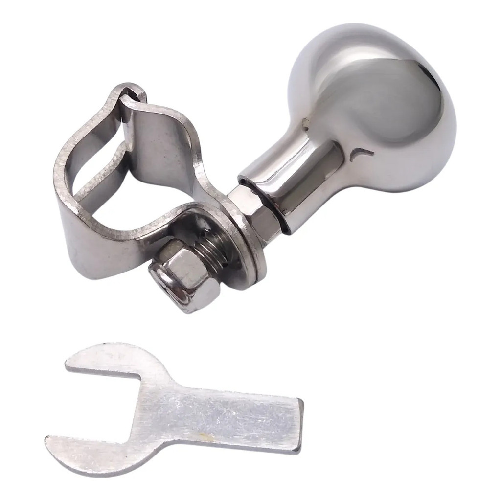 Manopla Knob Botão Inox Para Volante De Barco Lancha Veleiro