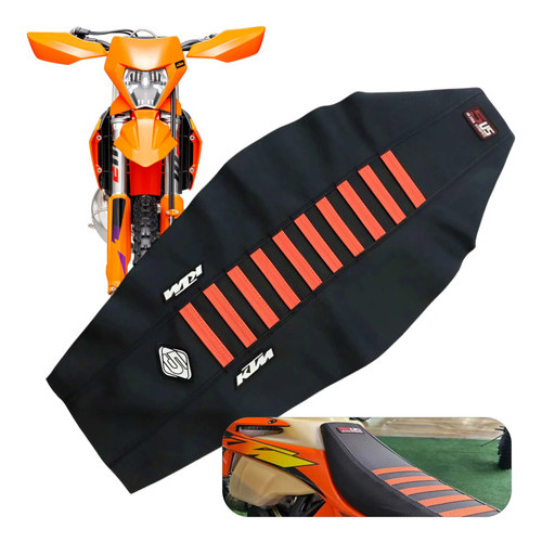 Capa De Banco 5inco Ktm 250/300/450 Todas Grip Emborrachada Laranja