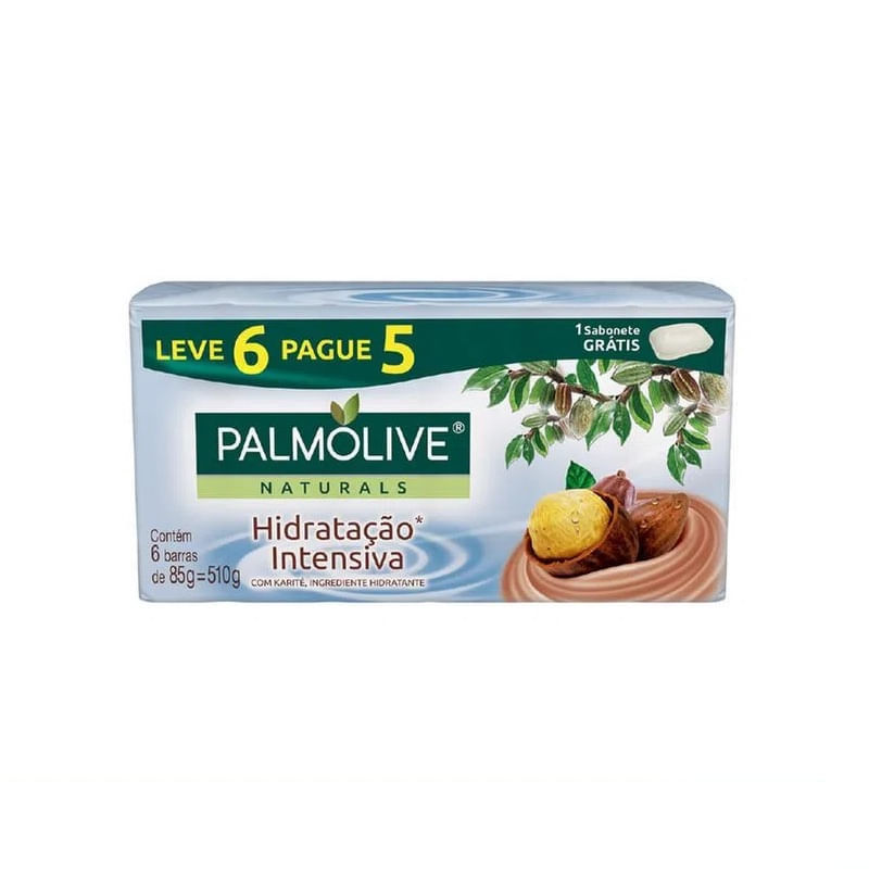 Kit Sabonete Palmolive Hidratação Intensiva Karité - Leve 6 Pague 5