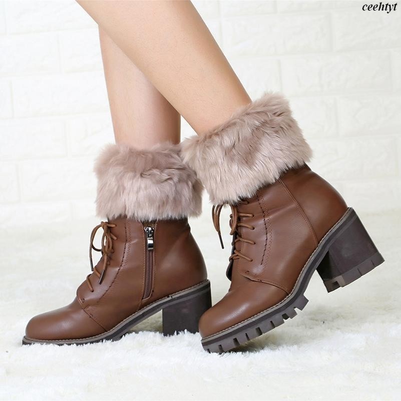 Inverno Quente Perna Mais Feminino Malha Crochê Polainas Meias Bota Punhosqw