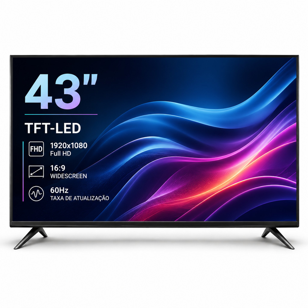 Monitor 43 Polegadas Full HD LED HDMI VGA Tela TFT 60Hz Bivolt SIGMA-M4310A