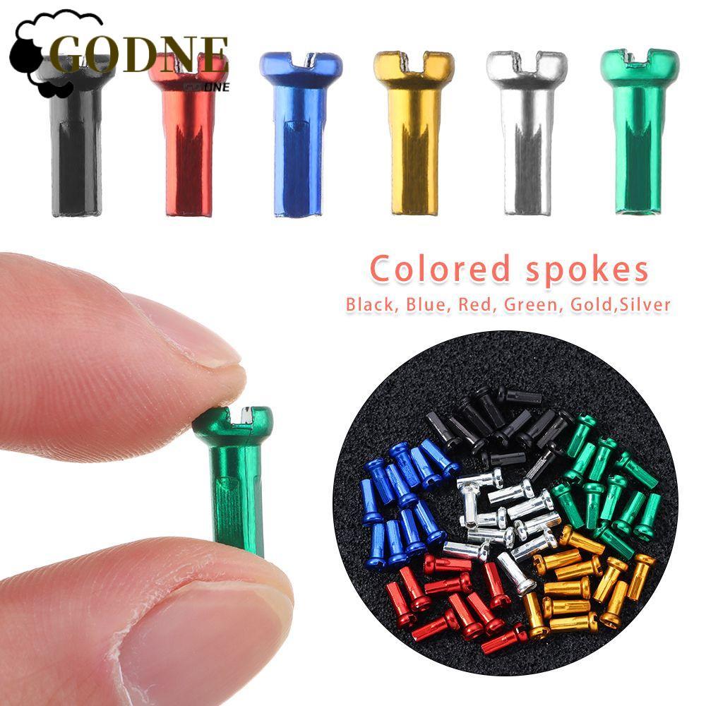 GODNESSFO 10/20/50pcs Mamilos De Raio De Roda Para Mountain Bike Liga Anodizada Acessórios Rodas De Bicicleta