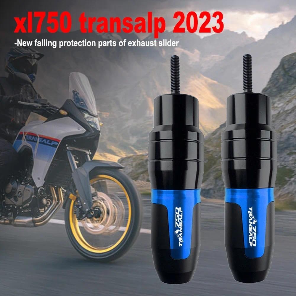 Novas Peças De Proteção Contra Queda Para Honda TRANSALP XL750 XL 750 2023 Motocicletas CNC Sliders De Escape Crash Pad