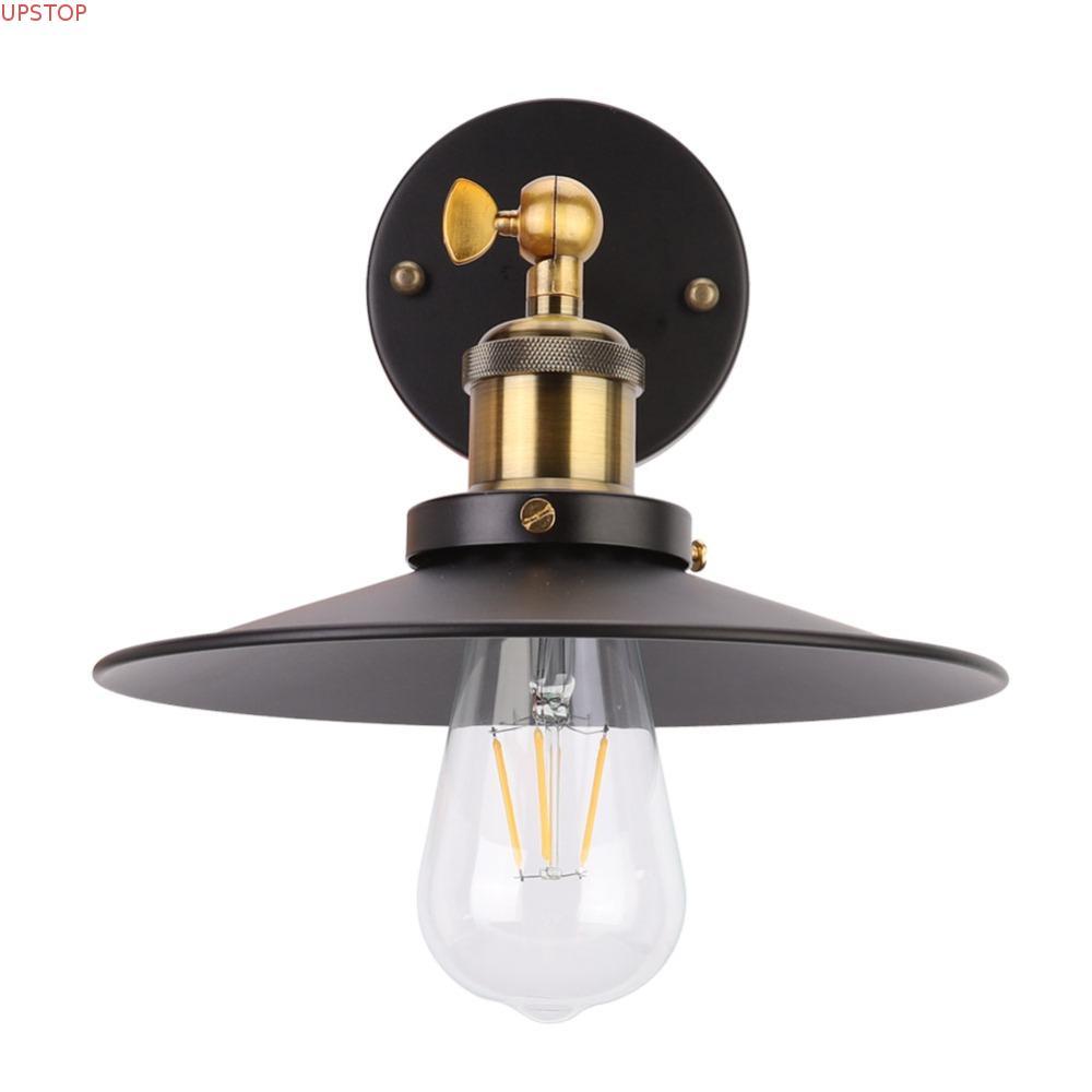 Lâmpada De Parede UPSTOP , Arandela Preta 110-220V , Luminária De Ferro Com Fio Duro Vintage E27 E26 Corredor