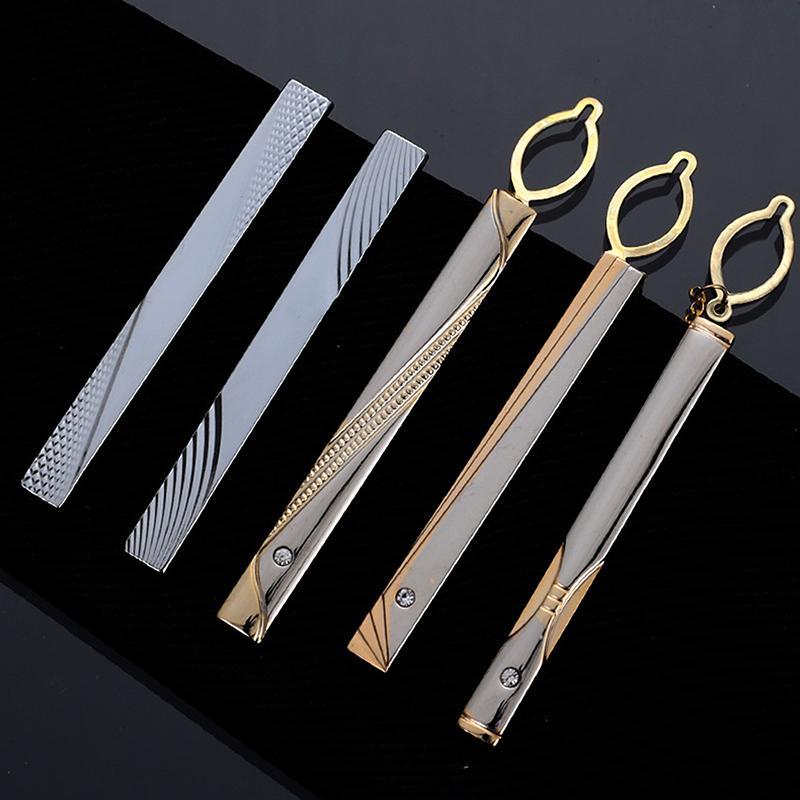 [Dhiint] Masculino Metal Simples Netie Bule Ouro Prata Cor Gravata Barra Fecho Clipe Braçadeira Laços Pino Moda Jóias Re
