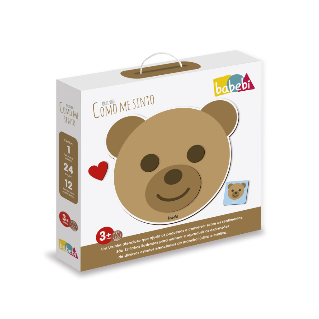 Brinquedo Educativo Facinatus Ursinho Como Me Sinto Jogo Das Emoções E Sentimentos Em MDF Pedagogico Infantil