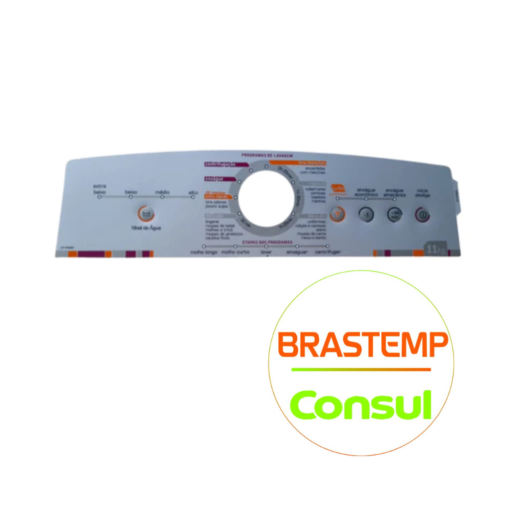 PAINEL DECORATIVO LAVADORA BRASTEMP 11KG - BWL11A