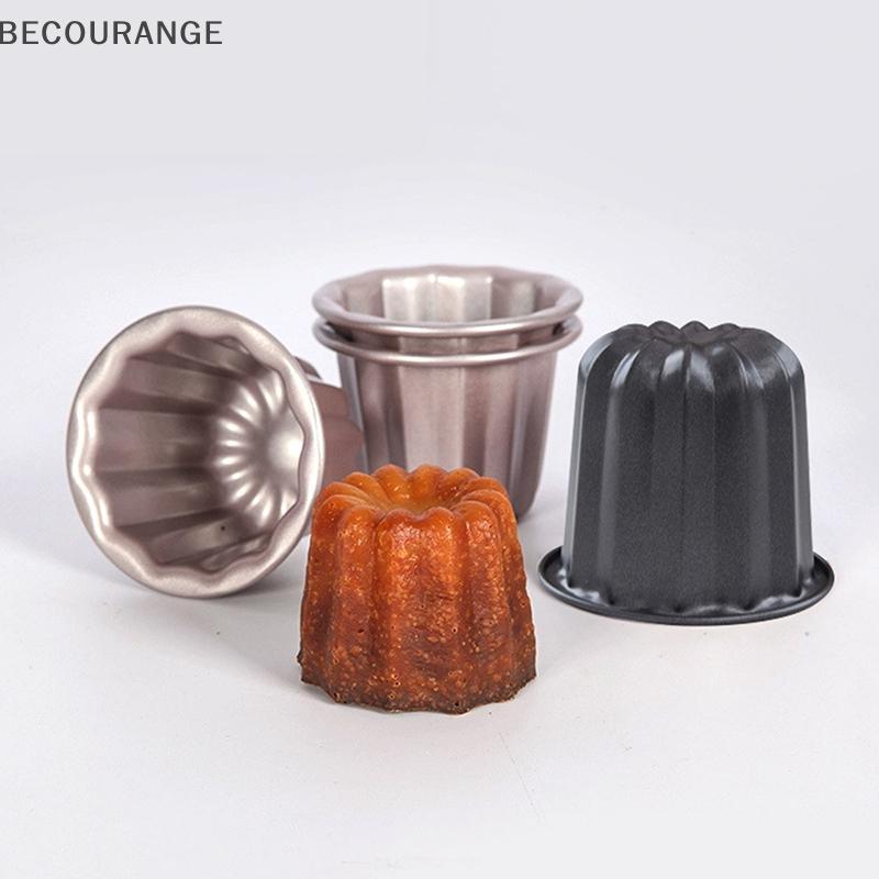 BEC 6 Pçs Molde De Canele Bolo Pan Não Sti Pequeno Moldes Muffin Bakeware Cupcake Aço Carbono Pastelaria Mini Titular NG