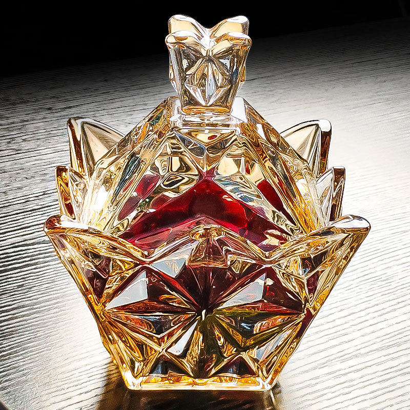 Tigela de vidro de cristal com tampa, prato de frutas, copo de camarão bêbado, recipiente, prato de frutas, caixa de doc